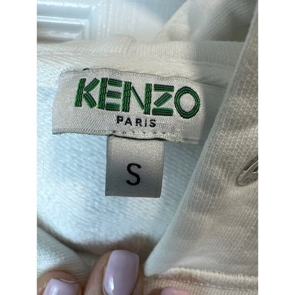 KENZO Paris White Beaded Sequin Unicorn Rare Colorful Hoodie Small Designer - Picture 7 of 10
